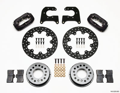 Wilwood Forged Dynalite Rear Drag Kit Drilled Rotor Mopar/Dana 2.36in Off w/Snap Ring Bearing