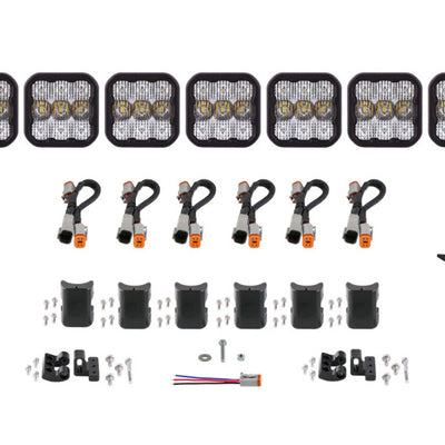 Diode Dynamics SS5 Sport Universal CrossLink 7-Pod Lightbar - White Combo