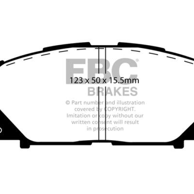 EBC 11+ Lexus CT200h 1.8 Hybrid Ultimax2 Front Brake Pads
