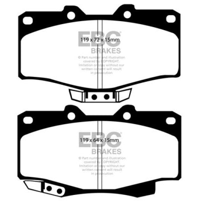 EBC 90-91 Toyota 4 Runner 2.4 Extra Duty Front Brake Pads