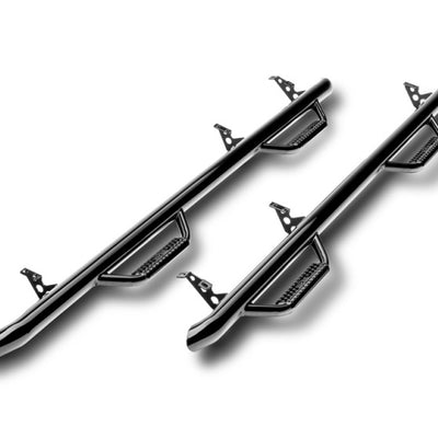 N-Fab Nerf Step 07-17 Toyota Tundra CrewMax 5.6ft Bed - Gloss Black - W2W - 3in