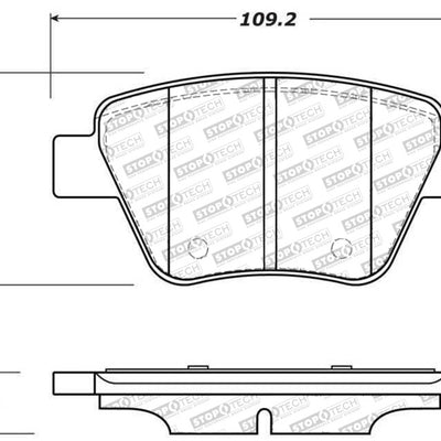 StopTech 10-12 Audi A3 Street Select Rear Brake Pads