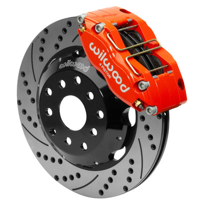 Wilwood Dynapro Radial Front Kit 12.00in Drilled Red Subaru Impreza WRX (*Line Kit Needed*)