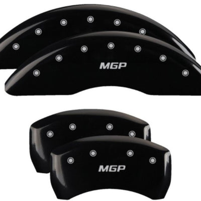 MGP 4 Caliper Covers Engraved Front & Rear MGP Black Finish Silver Char 2019 Mercedes-Benz GLE43 AMG