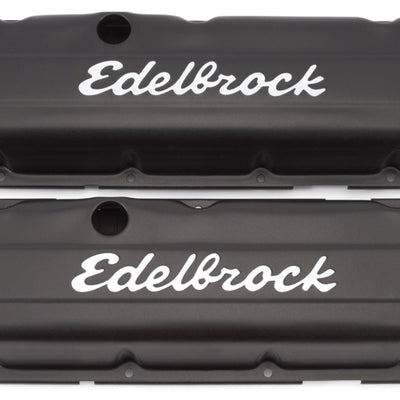 Edelbrock Valve Cover Signature Series Chevrolet 1965 and Later 396-502 V8 Low Black