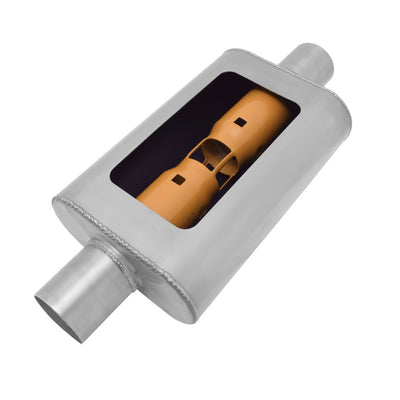 Gibson MWA 3in. Offset/ 3in. Center 14in. Oval Muffler