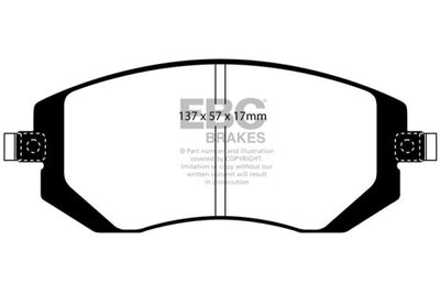 EBC 04-06 Saab 9-2X 2.0 Turbo Yellowstuff Front Brake Pads