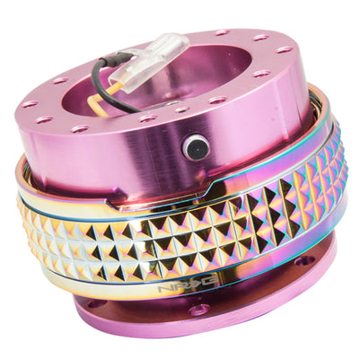 NRG Quick Release Kit - Pyramid Edition - Pink Body / Neochrome Pyramid Ring