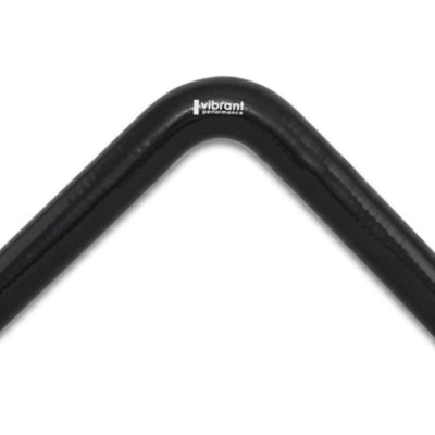 Vibrant 4 Ply Reinforced Silicone Elbow Connector - 1in ID x 8in Leg 90 Deg Elbow (BLACK)