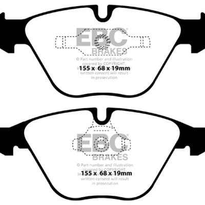 EBC 11+ BMW Z4 3.0 Twin Turbo iS (E89) Redstuff Front Brake Pads