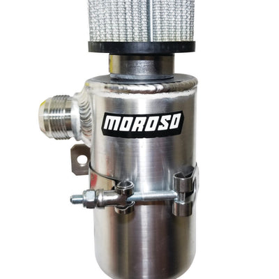 Moroso Breather Tank/Catch Can - 16An Male Fitting - Aluminum