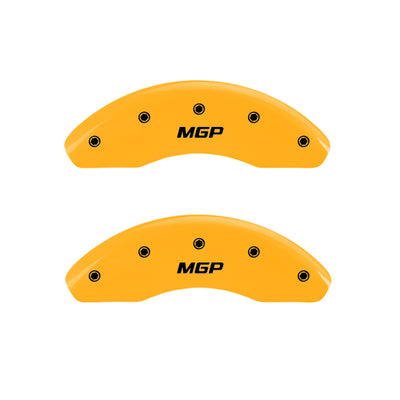 MGP 4 Caliper Covers Engraved Front & Rear MGP Yellow Finish Black Char 2002 Audi TT Quattro