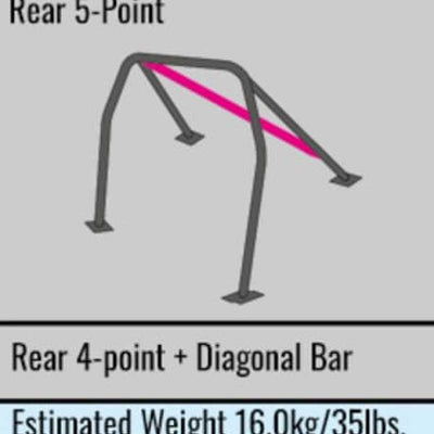 Cusco Roll Cage - Safety21 5pt Dash Escape 2 Passengers 95-98 Nissan 240SX S14 w/o Sunroof