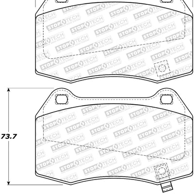StopTech Sport Brake Pads w/Shims and Hardware - Rear