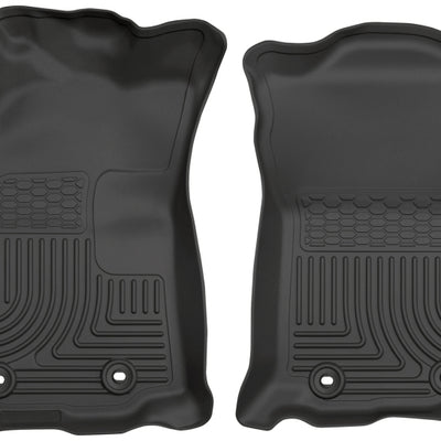 Husky Liners 2018 Toyota Tacoma Double Cab w/ Standard Trans WeatherBeater Black Front Floor Liners