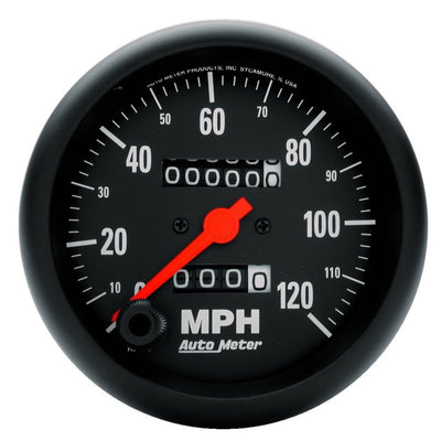 Autometer Z Series 85mm 120 mph Speedometer Mechanical Gauge