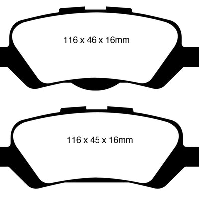 EBC 08+ Toyota Venza 2.7 Ultimax2 Rear Brake Pads
