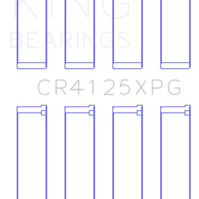 King Subaru EJ20/EJ22/EJ25 (Suites 52mm Journal Size) Tri-Metal Perf Rod Bearing Set - Size STD