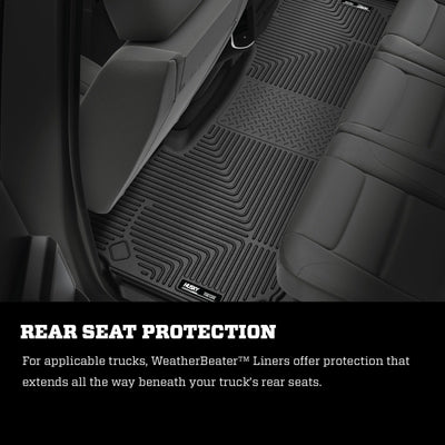 Husky Liners  2022 Nissan Frontier King Cab Ext. Cab/CC  WeatherBeater Black Front Floor Liners