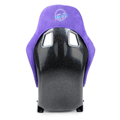 NRG FRP Bucket Seat PRISMA Edition w/ Pearlized Back Purple Alcantara - Medium