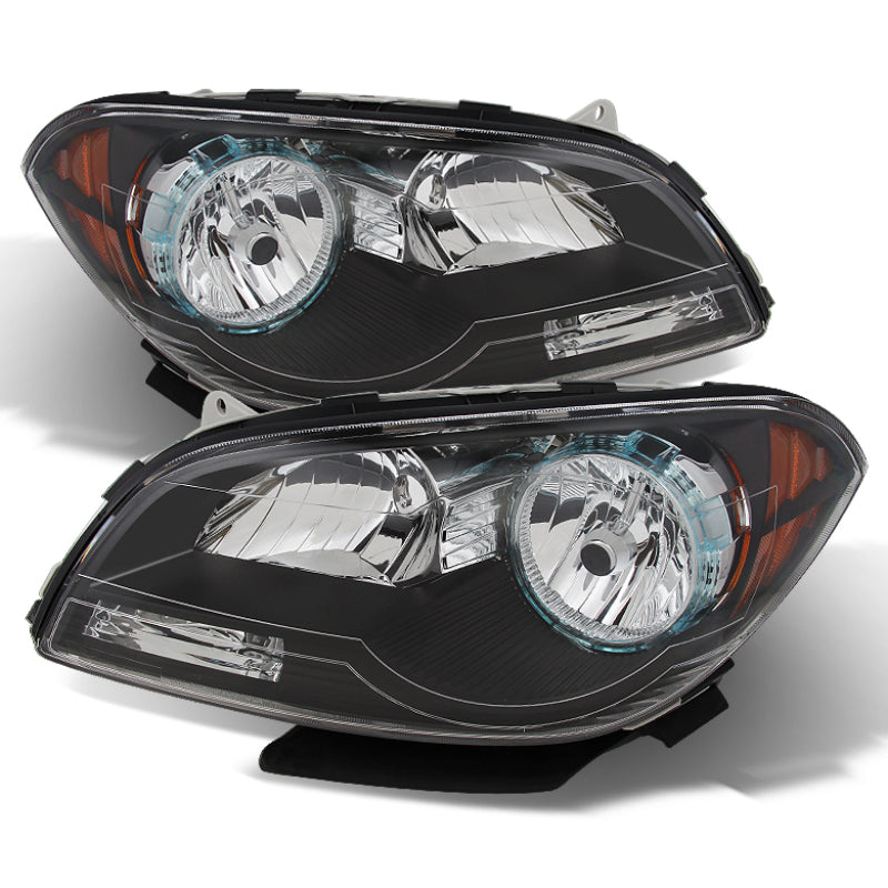xTune Chevy Malibu 2008-2012 Crystal Headlights Black HD-JH-CMA08-AM-BK