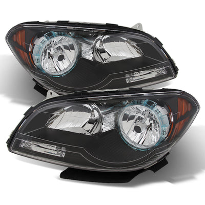 xTune Chevy Malibu 2008-2012 Crystal Headlights Black HD-JH-CMA08-AM-BK