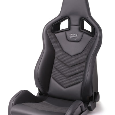 Recaro Sportster GT Passenger Seat - Black Leather/Carbon Weave