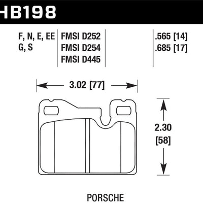 Hawk 77-88 Porsche 924 / 78-85 & 92-95 928 / 83-91 944 HT-10 Rear Race Brake Pads