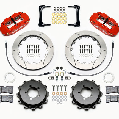 Wilwood Narrow Superlite 4R Rear Kit 12.88in Red 2008-2012 Subaru WRX w/Lines