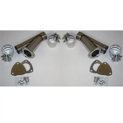 Granatelli 3.5in Stainless Steel Manual Dual Exhaust Cutout Kit w/Slip Fit & Band Clamp