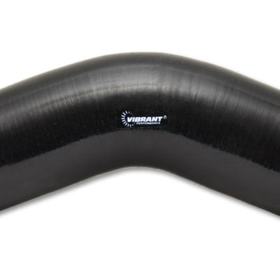 Vibrant 4 Ply Reinforced Silicone Elbow Connector - 4in I.D. - 45 deg. Elbow (BLACK)