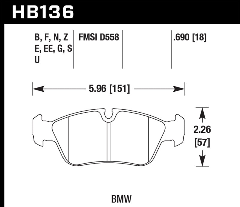 Hawk BMW 318i/318iC/318iS/318Ti/325Ci/325i/325iS/325Xi/328Ci/328iC/328iS/Z3 HT-10 Race Frt Brk Pads