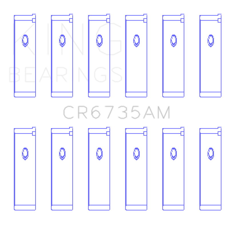 King Engine Bearings Mitsubishi 6G74 3000GT/Dodge Stealth (Size 0.75) Performance Rod Bearing Set