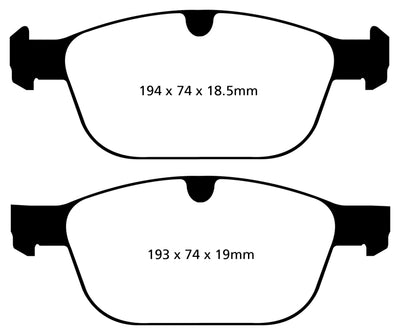 EBC 08+ Volvo XC60 3.0 Turbo Yellowstuff Front Brake Pads