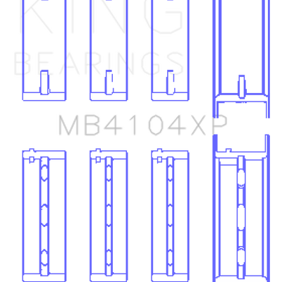 King Engine Bearings Nissan VG30DE/VG30DETT Performance Main Bearing Set - Size STDX