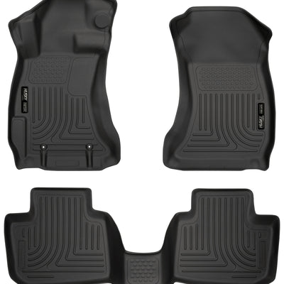 Husky Liners Subaru 12-14 Impreza/2015 WRX/STi WeatherBeater Combo Front&2nd Row Black Floor Liners