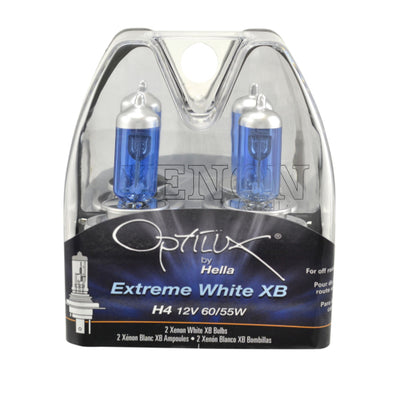 Hella Optilux 12V 60/55W H4/9003 P43t Extreme White XB Bulb (Pair)