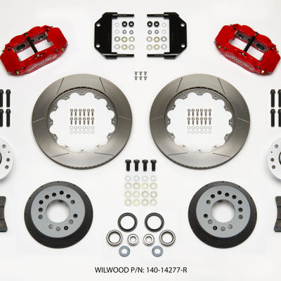 Wilwood Narrow Superlite 6R Front Hub Kit 14.00in Red Magnum Force Drop Spindle