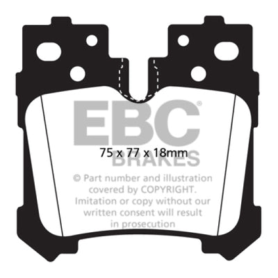 EBC 07+ Lexus LS460 4.6 Yellowstuff Rear Brake Pads