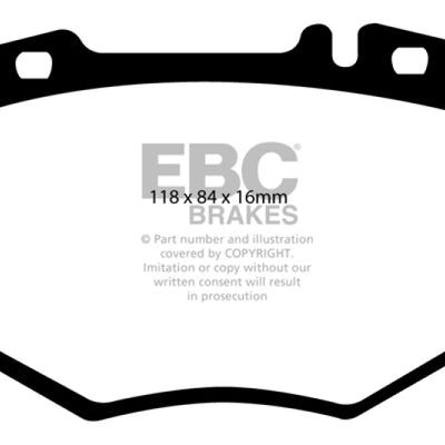 EBC 03-06 Mercedes-Benz CL600 5.5 Twin Turbo Redstuff Front Brake Pads