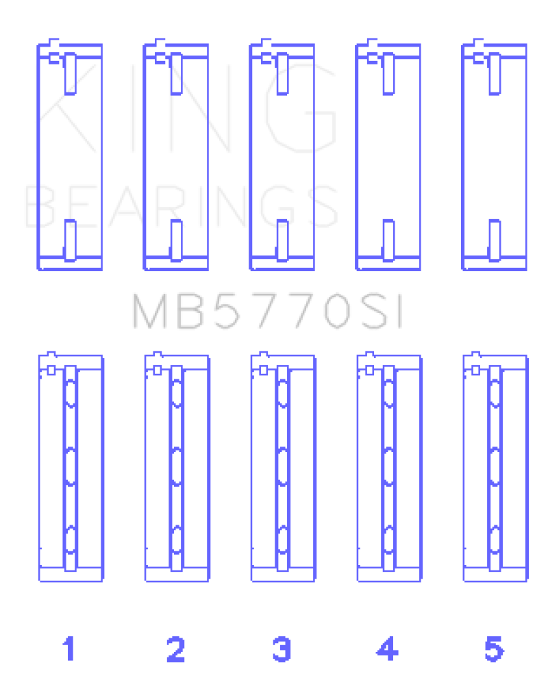 King Engine Bearings Nissan/Infiniti VK45 - VK50 - VK56 Main Bearing Set - Size STD