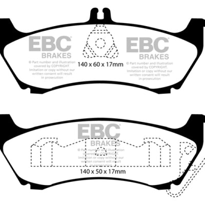 EBC 99-02 Mercedes-Benz M-Class (ML) ML320 3.2 Ultimax2 Rear Brake Pads