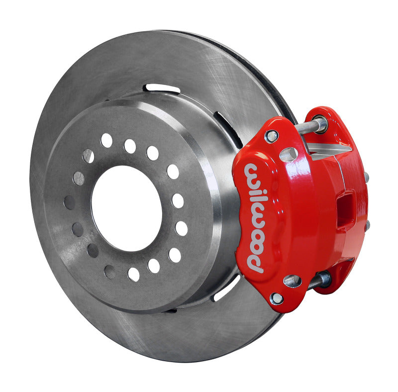 Wilwood D154 P/S Park Brake Kit Red New Big Ford 2.50in Off Staggered Mount