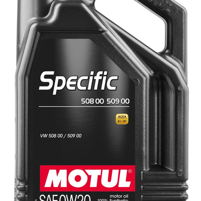 Motul 5L Specific 508 0W20 Oil - Acea A1/B1 / VW 508.00/509.00 / Porsche C20