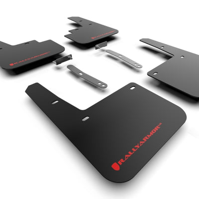 Rally Armor 22-23 Hyundai Kona N-Line Black UR Mud Flap w/Red Logo