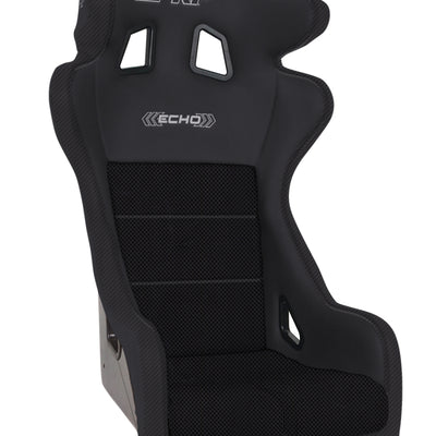 PRP Echo Composite Seat- Black (PRP Black Outline/Delta Black- Black Stitching)