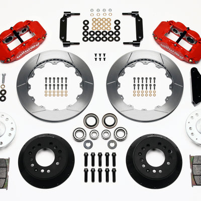 Wilwood Narrow Superlite 6R Front Hub Kit 12.88in Red 1968-1969 Mustang Disc Spindle