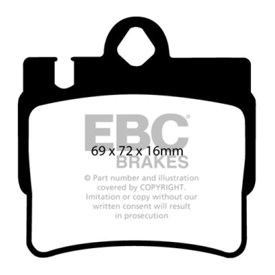 EBC 01-02 Mercedes-Benz CL55 AMG 5.5 Yellowstuff Rear Brake Pads