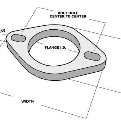 Vibrant 2-Bolt T304 SS Exhaust Flange (2in I.D.)