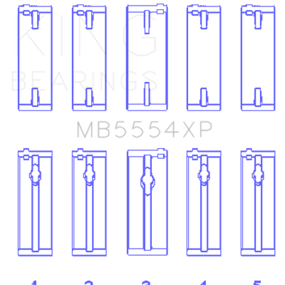 King Engine Bearings Toyota 3SGTE (Size STDX) Performance Main Bearing Set